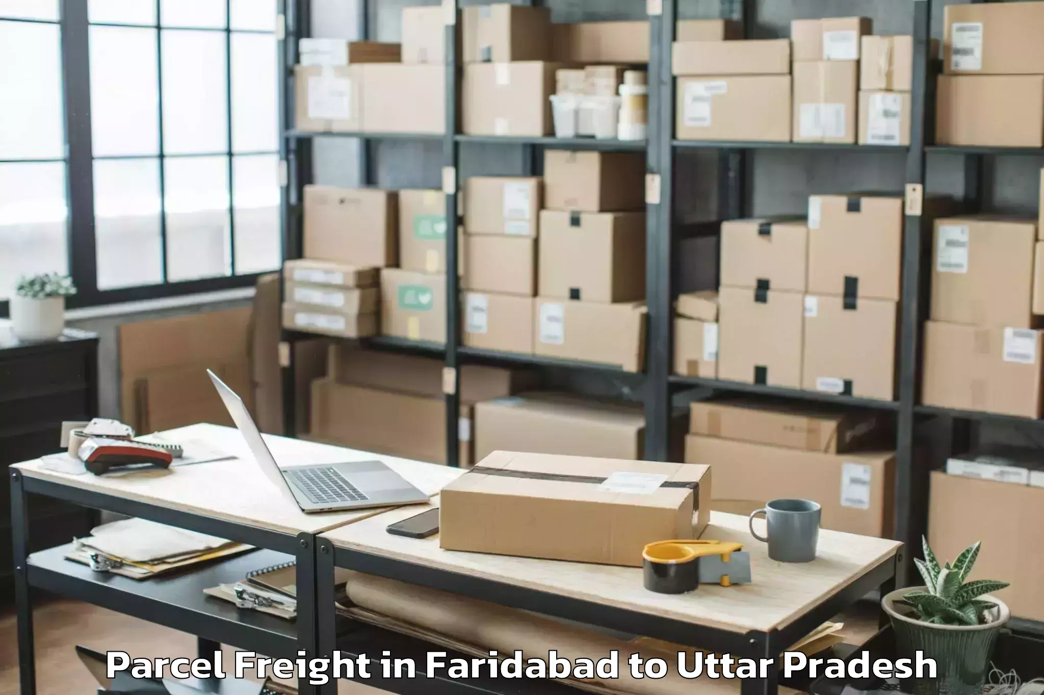 Easy Faridabad to Bangarmau Parcel Freight Booking